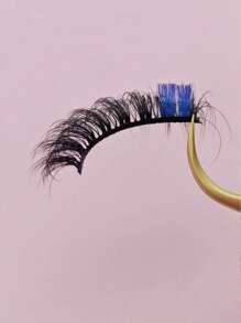 Pestañas de colores Pestañas de visón sintético esponjosas Extremo rosa 8D Pestañas tenues dramáticas C Curl 5 colores Pestañas postizas mixtas Ojo (Rosa Naranja Amarillo Verde Azul),pestañas pestans extensiones de pestañas, pestañas de fiesta - Azul - Ver 10