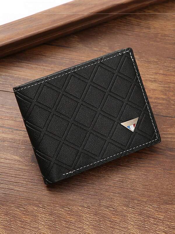 1 pieza Cartera de hombre con soporte para tarjetas, ventana para identificación y múltiples ranuras para tarjetas, organizador de cartera de piel de PU de moda y casual, ligero y portátil, regalo ideal para vacaciones, aniversario, cumpleaños, Navidad, Acción de Gracias, Día del Maestro, Día del Padre, con gran capacidad y estilo casual de negocios, regalo de cumpleaños, regalo de graduación, regalo del Día del Padre