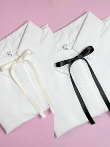 1 件黑色甜酷蝴蝶結形狀胸針,2000 年代風格,適合女孩日常校服,搭配休閒服裝 - 黑色 - 查看 1