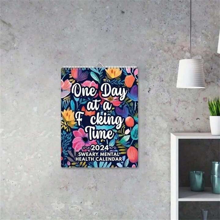 1pc Sweary Calendar 2024 - Mental Health Calendar -Mental Health 2024  Monthly Planner Calendar Funny - 2024 Home Offices Decor, Gifts | SHEIN USA