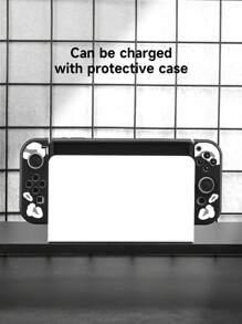 1 件黑色牛奶斑点图案 Tpu 保护壳，兼容 Switch Oled - 彩色 - 查看 4