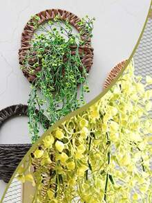 1入組120cm淺綠色人工懸垂藤蔓模擬花朵,適用於家居牆壁裝飾、花園婚禮懸垂裝飾 - Light Green - 查看 5