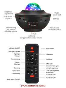 1PC Northern Lights Music Stage Lights Multi-Color Changing Light Northern Lights Effect Music Speaker Living Room Stage Lights - Black - View 8