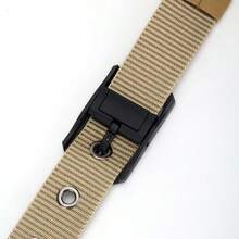 Unisex Pin Buckle Day Character Pattern Canvas & Denim Belt For Sport & Casual Wear - Khaki - View 5