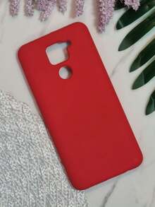 Capa case de celular para Xiaomi Redmi Note 9 / Redmi Note 9s Silicone Liquido Não Mancha - Vermelho - Visão 3
