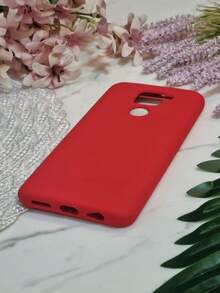 Capa case de celular para Xiaomi Redmi Note 9 / Redmi Note 9s Silicone Liquido Não Mancha - Vermelho - Visão 4