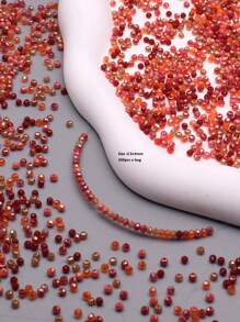 200Pcs A Bag 2.5x3mm /3x4.5mm Small Size Crystal Flat Bead  Crystal Glass Beads  Mix Color Beads For Jewelry Making DIY Accessories  Necklace Braclerts Hand Made