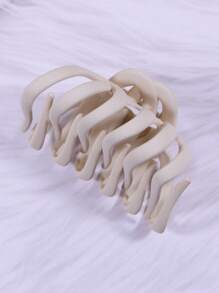 1 件裝大號橡膠抓夾,適合女士日常打造獨特髮型 - 米色 - 查看 4