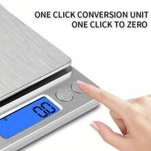 Jewelry Scale, Culture And Entertainment, Small Dining Table Scale, Measurement And Counting Scale, Digital Display, Office Tool Scale, Portable Postal Electronic Scale, Multi-Functional Kitchen Scale - Silver - View 11