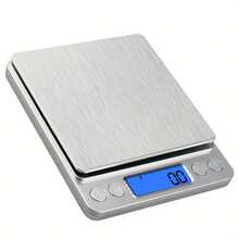 Jewelry Scale, Culture And Entertainment, Small Dining Table Scale, Measurement And Counting Scale, Digital Display, Office Tool Scale, Portable Postal Electronic Scale, Multi-Functional Kitchen Scale - Silver - View 2