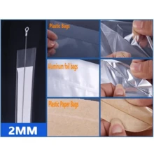 Sellador térmico de bolsas de plástico, máquina selladora de bolsas por pulso, máquina selladora de bolsas de PE, máquina selladora térmica con kit de reparación (12") - Azul - Ver 7