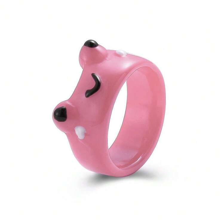 1 Anillo De Rana De Resina, Anillo De Rana Verde Para Amantes De Hombres/mujeres, Anillo De Rana Solitario - Azul - Ver 5