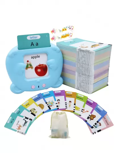 แฟลชการ์ด บัตรพูดตัวอักษร 510 คำ สำหรับเด็ก 3-8 ปี, ของเล่นการเรียนรู้อินเตอร์แอคทีฟ การศึกษา ของขวัญวันเกิดสำหรับเด็กผู้ชายและผู้หญิง, ของเล่นมอนเตสโซรี่ พูดภาษาสำหรับเด็กก่อนวัยเรียน