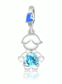 HuooNew 1入組可愛的925純銀情侶diy吊墜珠,情人節禮物