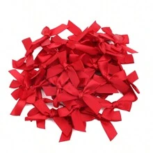 50pcs/Pack Handmade Polyester Ribbon Mini Bow Knot, Valentine'S Day Gift Wrapping & Diy Clothing & Candy Box Accessories,Suitable For Rustic Wedding Invitations, Bows, Garlands, DIY Crafts, Christmas Decorations, DIY Home Decor, Wedding Parties And Gift Wrapping - Hand Tied Bow - View 14