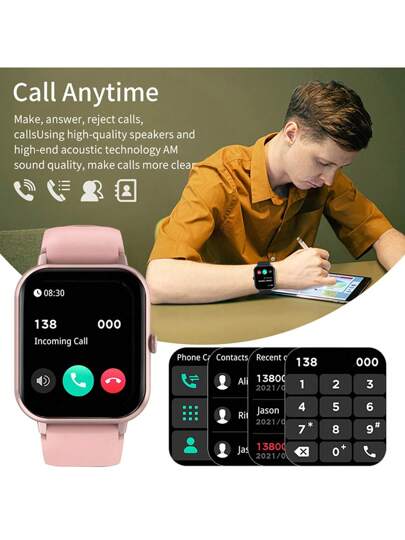 Slimme Horloge Boy Girl 1.83inch HD Touch Screen Sleep Monitor/100+ Sports Mode/Smart Voice Assistant/Wirelss Call/Fitness Waterproof Bracelet roid Ios view 2