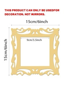 1pc Gold Patterned Border Switch Sticker With Mirrored Surface And Acrylic Material, Suitable For Light Switches In Living Room, Bedroom, Kitchen, Etc.,Stickers,Wall Decal,Vinly Decal For Home Decorations,Spring Decoration Items Refesh Your Home,Rama Decoration Stickers Gifts Birthday Graduation