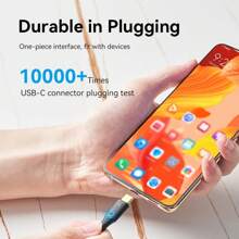 Vention Usb C充電線,3a快速充電,usb A轉usb C充電器充電線數據同步充電線,適用於智能手機、平板電腦、筆記本電腦和其他type C設備（盒裝） - 黑色 - 查看 6