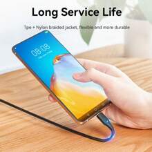 Vention Usb C充電線,3a快速充電,usb A轉usb C充電器充電線數據同步充電線,適用於智能手機、平板電腦、筆記本電腦和其他type C設備（盒裝） - 黑色 - 查看 5