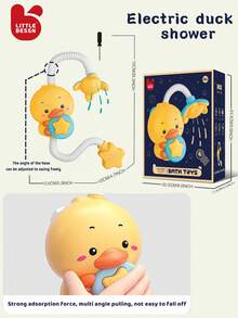 1 套幼兒沐浴玩具,自動噴霧淋浴噴頭玩具,可愛鴨水泵沐浴玩具,送給 18 個月以上男孩和女孩的最佳聖誕和新年禮物 - 黃色 - 查看 7