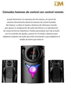 Bocina Bluetooth Inalámbricos Inteligente BOCINAS con luz LED con tecnología bluettoth, MP3, UsB para escuchar música Activos Modelo - Negro - Ver 6