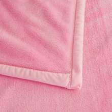 1入組加厚四季冬季珊瑚絨毛毯,適用於床上、辦公室午睡、沙發套、空調毛毯 - 粉色 - 查看 3