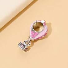 1 件裝簡單可愛粉紅色熱氣球造型寵物 Diy 手鍊吊墜 - 彩色 - 查看 3