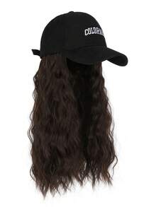 Alipearl Wig出品,女性用帽子設計及刺繡的合成纖維假髮帽,黑色,棕色粟米卷長髮款式。 - 棕色 - 查看 6