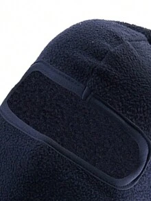 1pc Balaclava Face Mask Polar Fleece For Men Women Windproof Warm Soft Lightweight Ski Motorcycle Running Outdoor Riding - Navy Blue - View 3