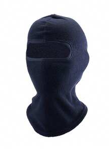 1pc Balaclava Face Mask Polar Fleece For Men Women Windproof Warm Soft Lightweight Ski Motorcycle Running Outdoor Riding - Navy Blue - View 2