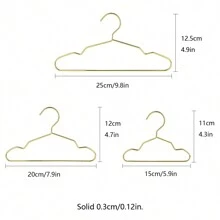 A Set Of Ten Pet Cat And Dog Hangers Pet-Specific Plated Metal Hangers Gold, Medium And Small Optional. - Gold - View 3