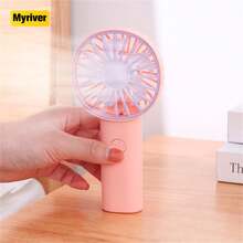 REUP 手持式風扇,空氣冷卻桌面迷你風扇,學生戶外便攜宿舍usb充電風扇 - 粉色 - 查看 3