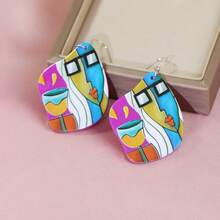 聖派翠克節三葉草耳環卡通派對耳環 1 對 - 彩色 - 查看 4