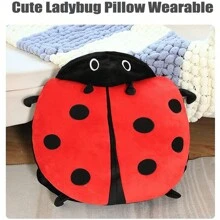 1入luvvybug可穿戴的巨型繡球蟲玩偶枕頭,巨型繡球蟲枕頭可拆卸的超大娃娃填充裝飾靠墊,是情人節送給女友或男友的絕佳禮物 - 60cm - 查看 10