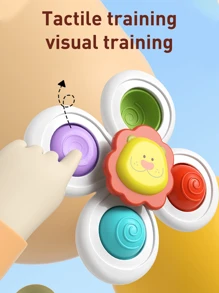 Set de 3 piezas de juguetes giratorios con ventosas - Juego de juguetes anti-estrés con sonajero giratorio para bañera y ducha, adecuado como regalo para niños (algunas partes se envían al azar) - Multicolor - Ver 3