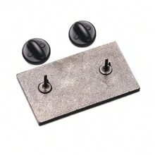 幾何卡通天才畫家在星夜中,爆炸的時光機胸針 - 彩色 - 查看 3