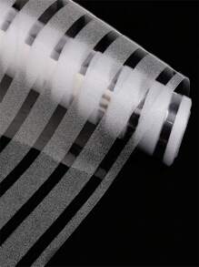 Frosted Window Privacy Film Sun Blocking Frosted Glass Window Film Static Cling Window Covering Non Adhesive Glass Sticker For Home Office Bathroom Kids Study Stripe Patterns, Stickers, Wall Decal, Vinyl Decal For Home Decorations, Spring Decoration Items Refresh Your Home, Rama Decoration Stickers Gifts Birthday Graduation