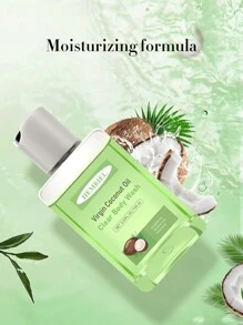 1入裝純椰子油淋浴露產品,添加天然精華,保濕滋潤的身體清潔,含香水的淋浴露,適合日常清潔和旅行必備品 - 綠色 - 查看 2