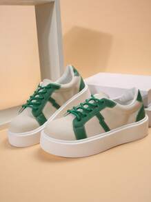 Zapatos De Plataforma Verde Para Mujer - Verde - Ver 4