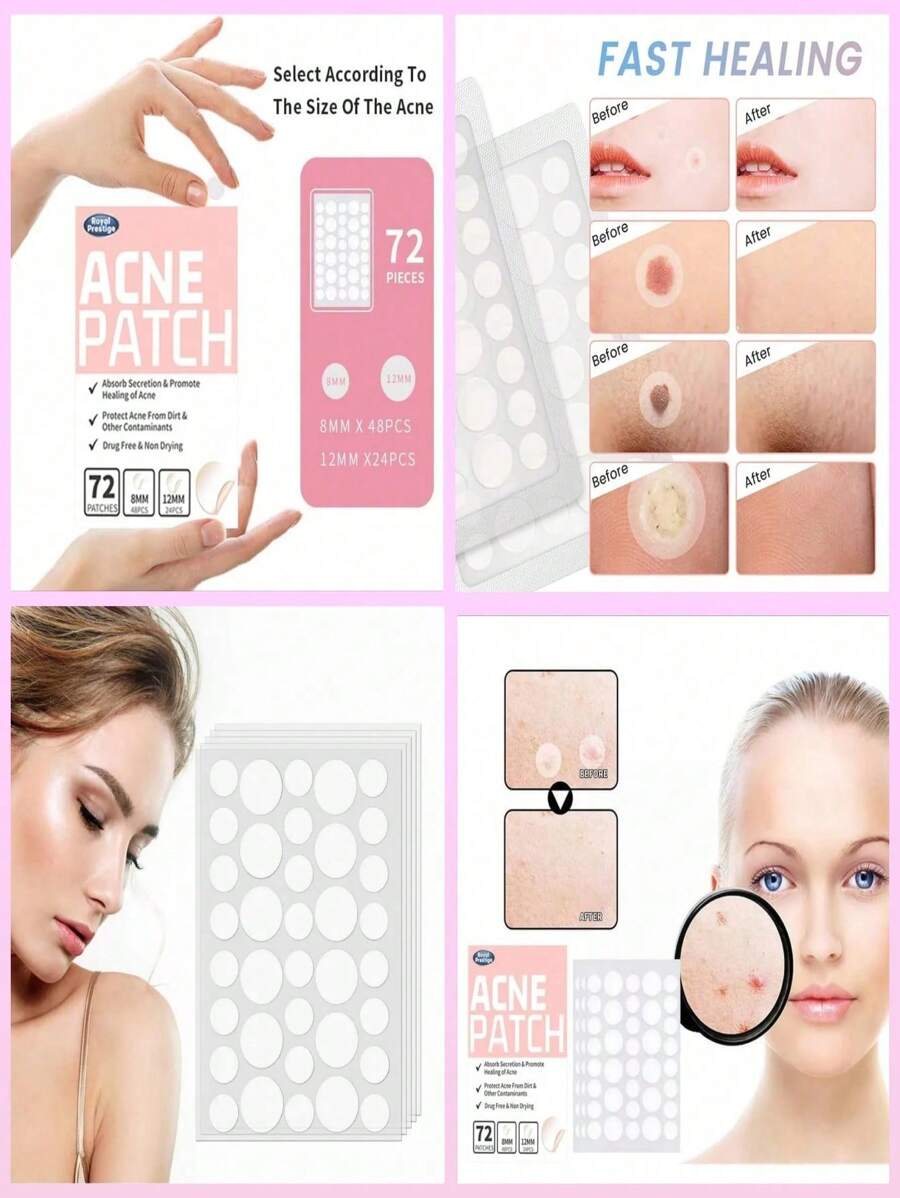 72 Parches Para Acne Invisible Parches adhesivos Elimina Acne  Desechables Cuidado Piel - transparente - Ver 1