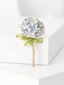 1 件金属花胸针，带彩色水钻装饰，女士发夹，适合情人节日常佩戴 - 花 - 查看 20