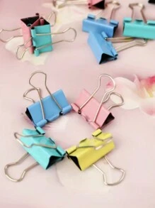 60pcs Mixed Colour Metal Binder Clips 15mm Small-Sized,Ideal For Office,Teacher Gift,Kitchen Clips,Students,And Fun Stationery Collection. Back To School - Multicolor - View 7