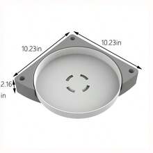 旋轉廁所置物架、旋轉廚房置物架、三腳架衛浴轉角淋浴間收納置物架（附自黏膠帶） - 白色 - 查看 2