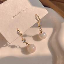 Mermaid Tone Pearl Earrings, High-End Minimalist Design, 2023 New Arrival - Gold - View 5