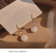 Mermaid Tone Pearl Earrings, High-End Minimalist Design, 2023 New Arrival - Gold - View 3