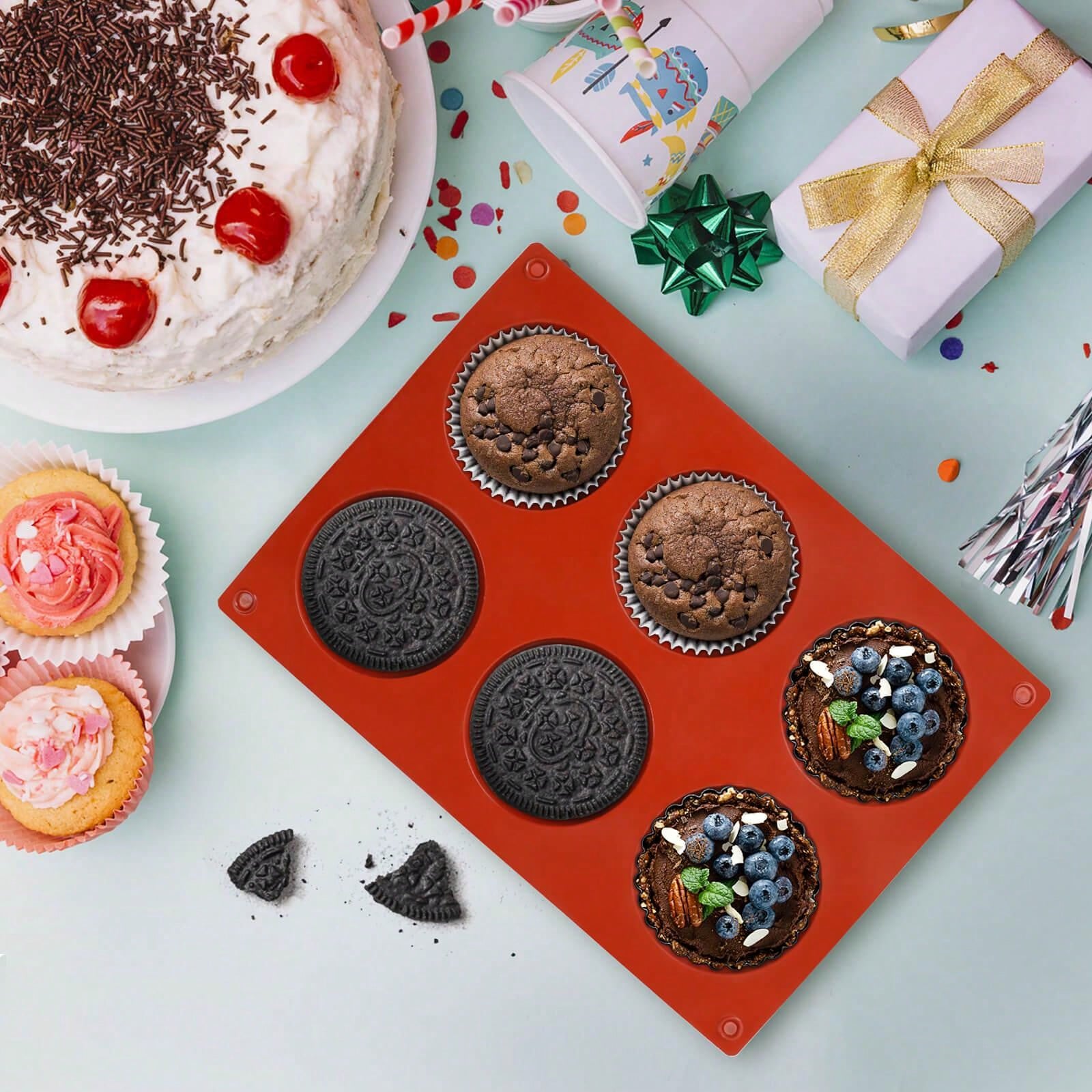 1pc Round Cylinder Candy Mold/Chocolate Cover Cookie Mold For Sandwich