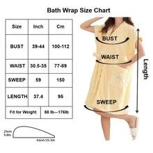 2pcs Hair Towel Wearable Bath Towel Set With Pocket Strap, Solid Color Shower Skirt,Thickened Soft Absorbent Cute Women's Towel Wrap Bathrobe,Shower Skirt For Vacation Home, Quick Dry Durable Machine Washable Bathrobe - Pink - View 3