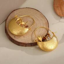 仿金花朵蝴蝶吊墜耳環,復古獨特的花盆形懸環耳環,母親節情人節獨特迷人的女性珠寶禮品 - 花籃耳環 - 查看 5