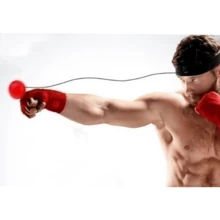 1pc Head-Mounted Boxing Reflex Ball Stress Relief, Magic Speed Ball For Adult Training, Fitness And Entertainment Home Use - Black - View 3