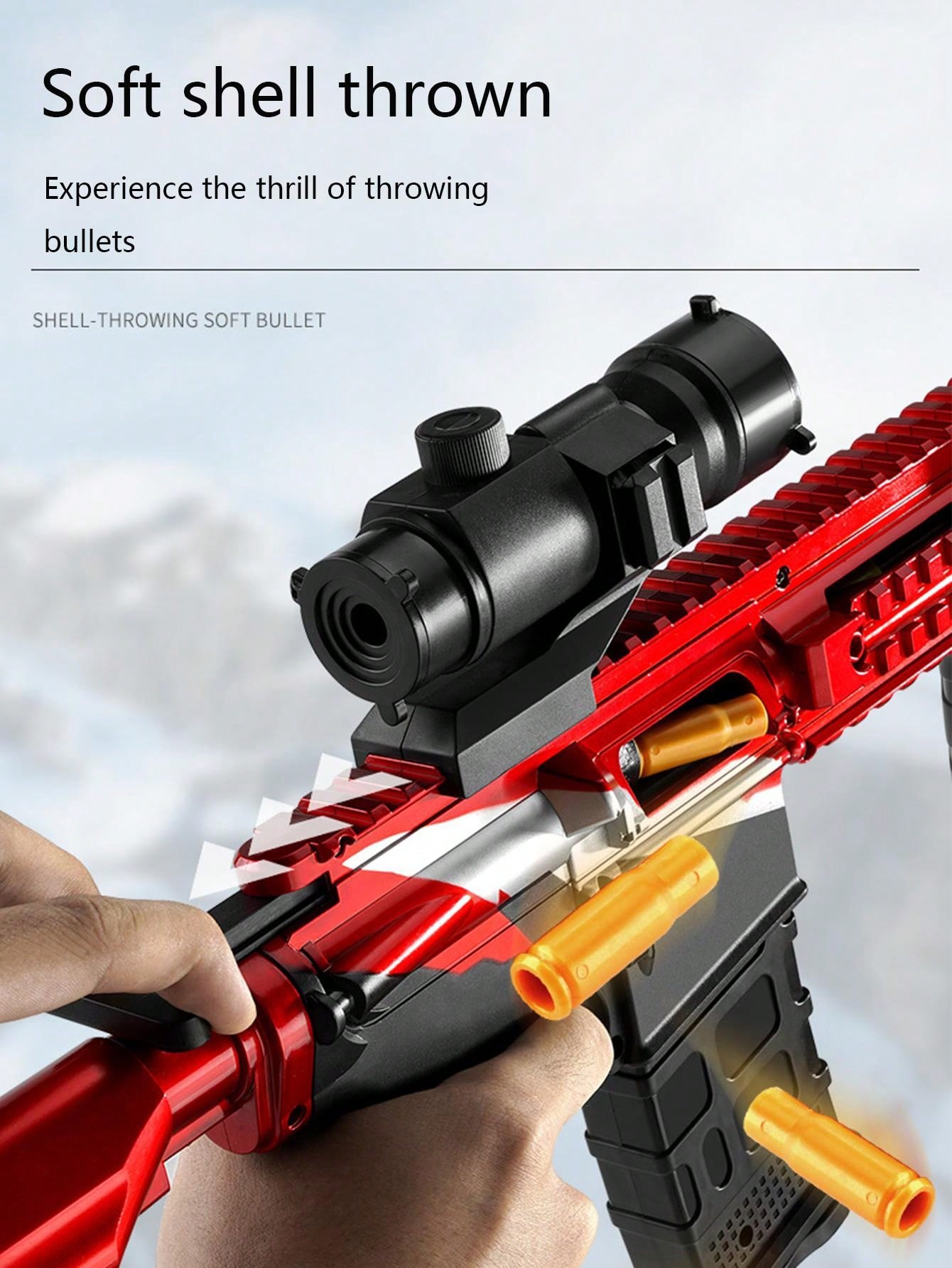 1pc M416 Bolt Action Shell Ejecting Toy Gun For Teens, Fires Soft ...